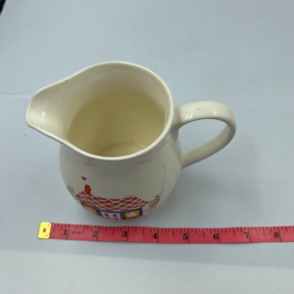 Vintage Ceramic Small Pitcher Creamer Whimsical Farmhouse Cottage Core Kitchen - Picture 3 of 11
